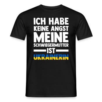 Ich habe keine Angst meine Schwiegermutter ist Ukr - Männer T-Shirt - Schwarz - Vorne - AI Model Male 178 light (178cm)