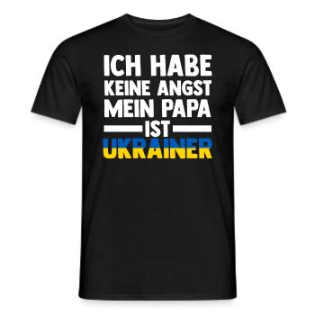 Ich habe keine Angst mein Papa ist Ukrainer - Männer T-Shirt - Schwarz - Vorne - AI Model Male 178 light (178cm)