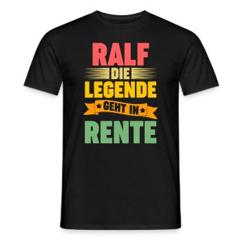 Ralf die Legende geht in Rente - Männer T-Shirt - Schwarz - Vorne - AI Model Male 178 light (178cm)