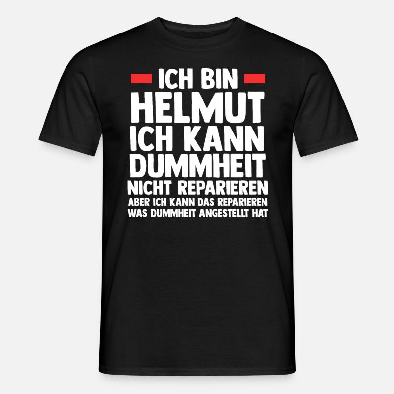 Helmut - Männer T-Shirt - Schwarz