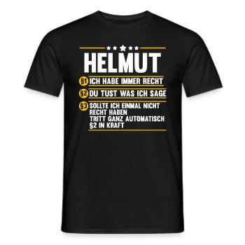 Helmut - Männer T-Shirt - Schwarz - Vorne - AI Model Male 178 light (178cm)