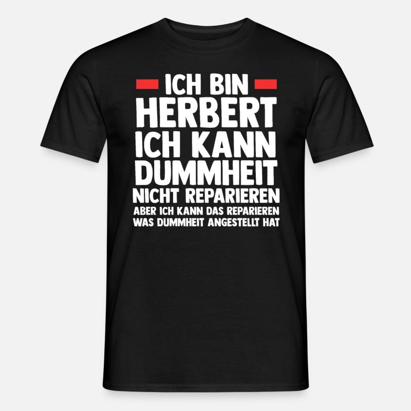 Herbert - Männer T-Shirt - Schwarz