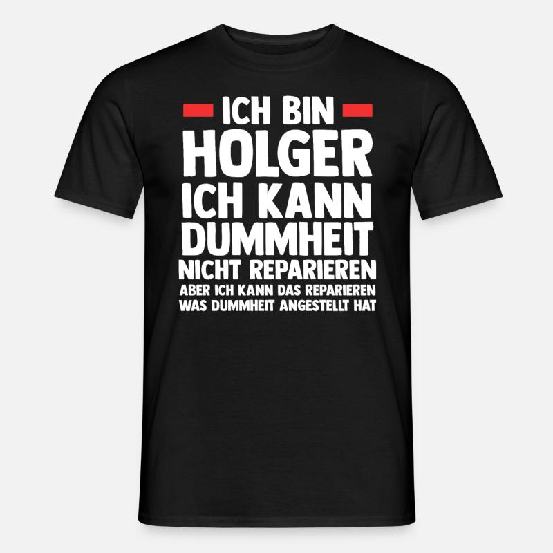Holger - Männer T-Shirt - Schwarz