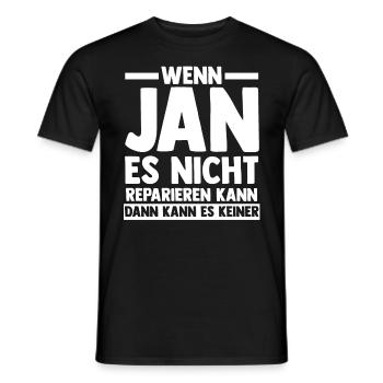 Jan - Männer T-Shirt - Schwarz - Vorne - AI Model Male 178 light (178cm)