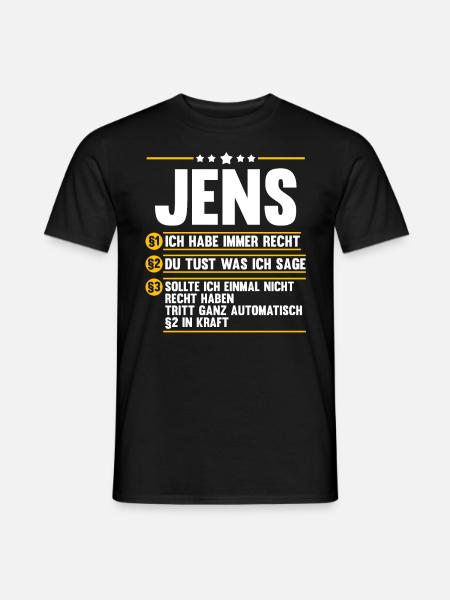 Jens - Männer T-Shirt - Schwarz
