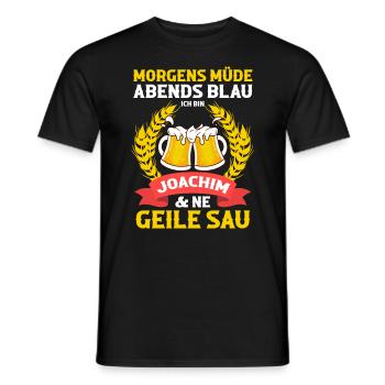 Joachim - Männer T-Shirt - Schwarz - Vorne - AI Model Male 178 light (178cm)