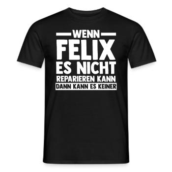 Felix - Männer T-Shirt - Schwarz - Vorne - AI Model Male 178 light (178cm)