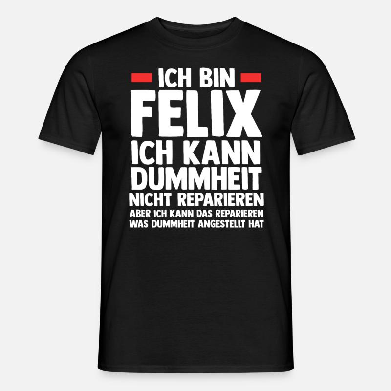 Felix - Männer T-Shirt - Schwarz