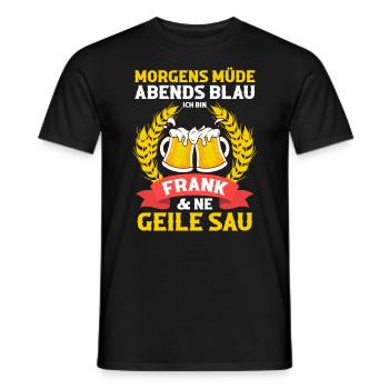 Frank - Männer T-Shirt - Schwarz - Vorne - AI Model Male 178 light (178cm)