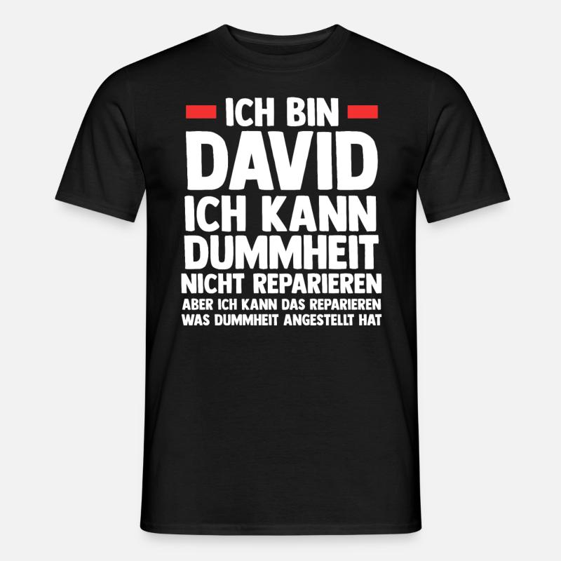 David - Männer T-Shirt - Schwarz
