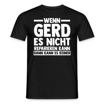 Gerd - Männer T-Shirt - Schwarz - Vorne - AI Model Male 178 light (178cm)