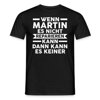 Martin - Männer T-Shirt - Schwarz - Vorne - AI Model Male 178 light (178cm)