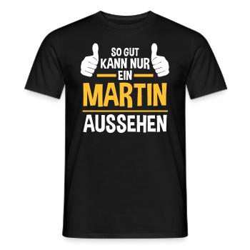 Martin - Männer T-Shirt - Schwarz - Vorne - AI Model Male 178 light (178cm)