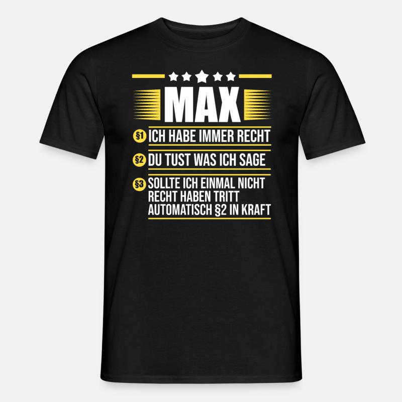 Max - Männer T-Shirt - Schwarz