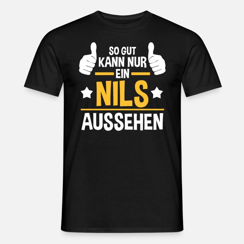 Nils - Männer T-Shirt - Schwarz