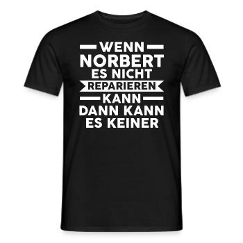 Norbert - Männer T-Shirt - Schwarz - Vorne - AI Model Male 178 light (178cm)