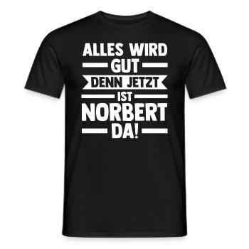 Norbert - Männer T-Shirt - Schwarz - Vorne - AI Model Male 178 light (178cm)