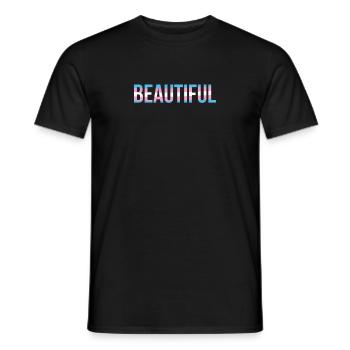Belle dans les couleurs de TRans - T-shirt homme - noir - Devant - AI Model Male 178 light (178cm)