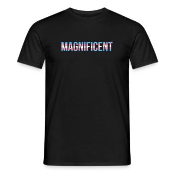 Magnifique dans les couleurs de Trans - T-shirt homme - noir - Devant - AI Model Male 178 light (178cm)