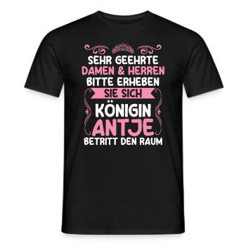 Antje - Männer T-Shirt - Schwarz - Vorne - AI Model Male 178 light (178cm)