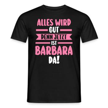 Barbara - Männer T-Shirt - Schwarz - Vorne - AI Model Male 178 light (178cm)