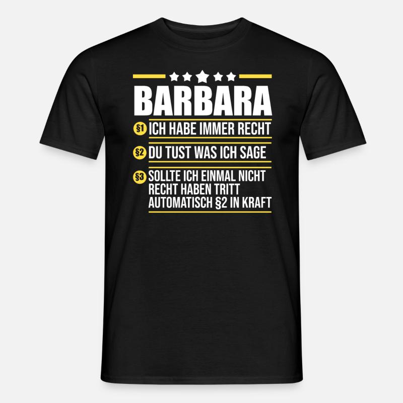 Barbara - Männer T-Shirt - Schwarz