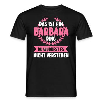 Barbara - Männer T-Shirt - Schwarz - Vorne - AI Model Male 178 light (178cm)