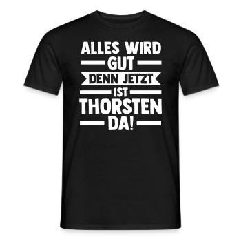 Thorsten - Männer T-Shirt - Schwarz - Vorne - AI Model Male 178 light (178cm)
