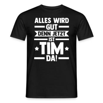 Tim - Männer T-Shirt - Schwarz - Vorne - AI Model Male 178 light (178cm)
