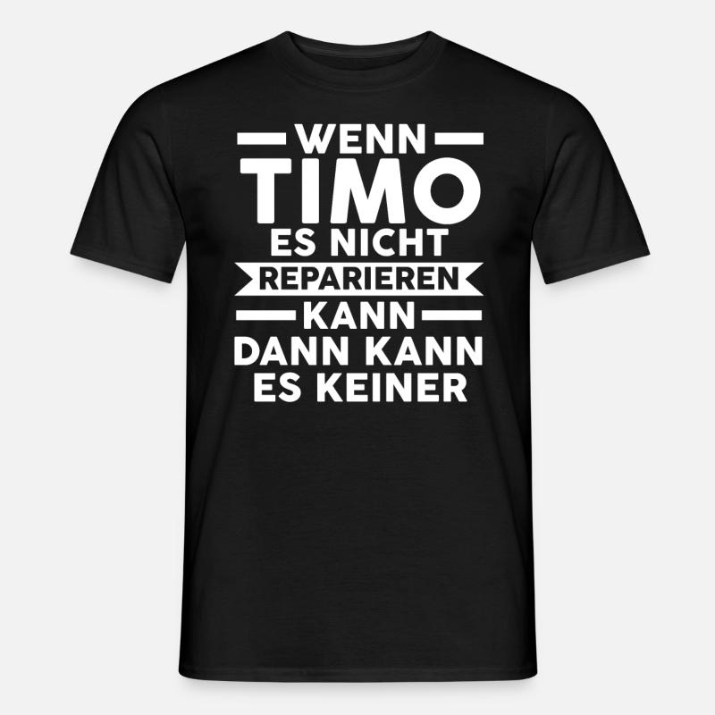 Timo - Männer T-Shirt - Schwarz