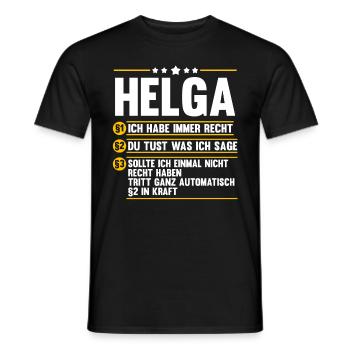 Helga - Männer T-Shirt - Schwarz - Vorne - AI Model Male 178 light (178cm)