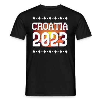 Croatia 2023 - Men's T-Shirt - black - Front - AI Model Male 178 light (178cm)