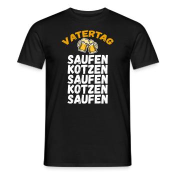 Papa Vater Bier Vatertag - Männer T-Shirt - Schwarz - Vorne - AI Model Male 178 light (178cm)