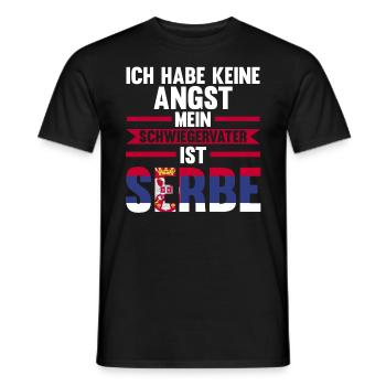 Ich habe keine Angst mein Schwiegervater ist Serbe - Männer T-Shirt - Schwarz - Vorne - AI Model Male 178 light (178cm)