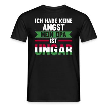 Ich habe keine Angst mein Opa ist Ungar - Männer T-Shirt - Schwarz - Vorne - AI Model Male 178 light (178cm)