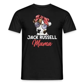 Hund Jack Russell Mama - Männer T-Shirt - Schwarz - Vorne - AI Model Male 178 light (178cm)