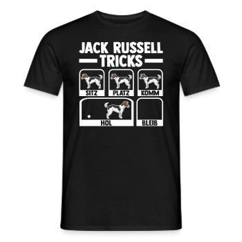 Hund Jack Russell - Männer T-Shirt - Schwarz - Vorne - AI Model Male 178 light (178cm)