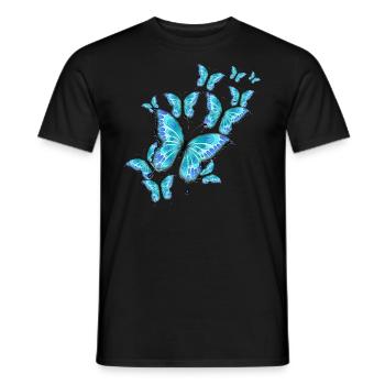 Papillons - T-shirt homme - noir - Devant - AI Model Male 178 light (178cm)