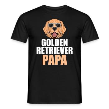 Hund Golden Retriever Papa - Männer T-Shirt - Schwarz - Vorne - AI Model Male 178 light (178cm)