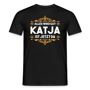 Katja - Männer T-Shirt - Schwarz - Vorne - AI Model Male 178 light (178cm)