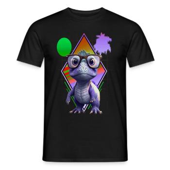 dino - T-shirt homme - noir - Devant - AI Model Male 178 light (178cm)