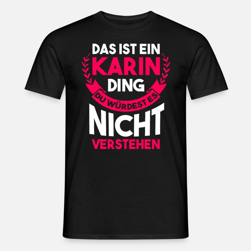 Karin - Männer T-Shirt - Schwarz