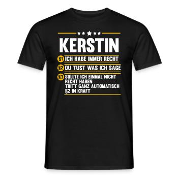 Kerstin - Männer T-Shirt - Schwarz - Vorne - AI Model Male 178 light (178cm)