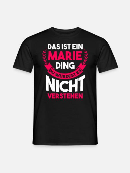 Marie - Männer T-Shirt - Schwarz