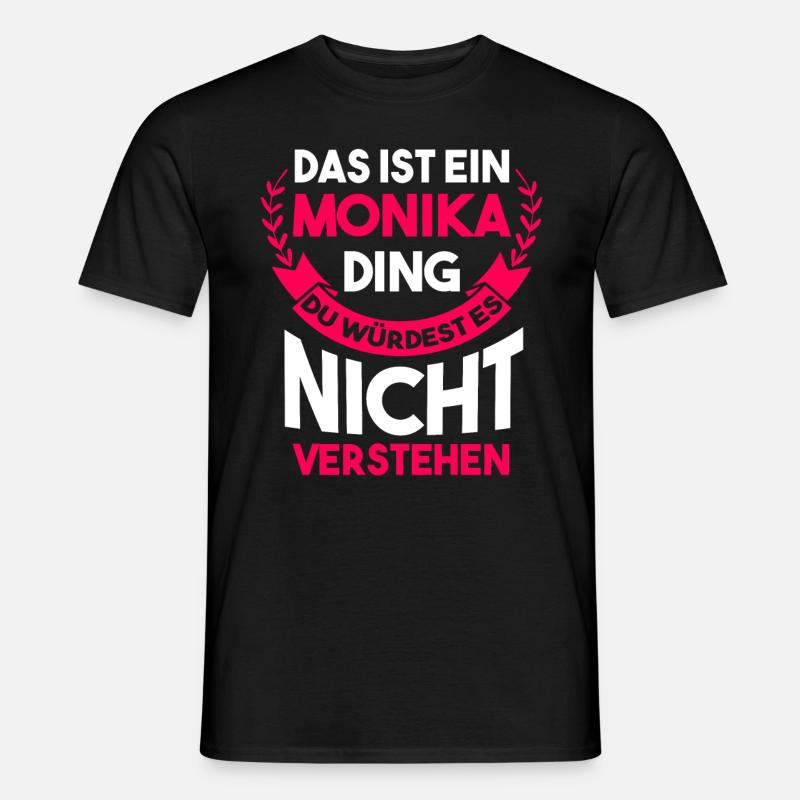 Monika - Männer T-Shirt - Schwarz