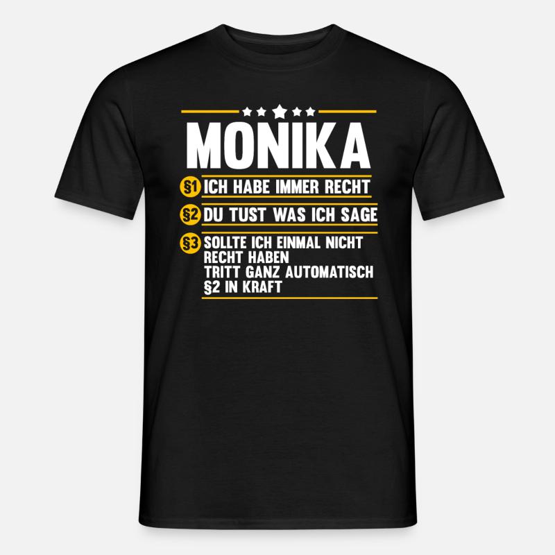 Monika - Männer T-Shirt - Schwarz