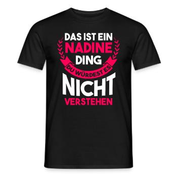 Nadine - Männer T-Shirt - Schwarz - Vorne - AI Model Male 178 light (178cm)