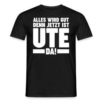 Ute - Männer T-Shirt - Schwarz - Vorne - AI Model Male 178 light (178cm)
