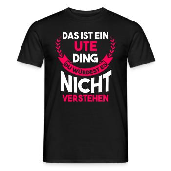 Ute - Männer T-Shirt - Schwarz - Vorne - AI Model Male 178 light (178cm)