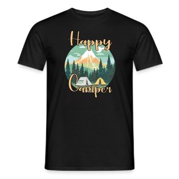 Fun camper and hiker lover - Men's T-Shirt - black - Front - AI Model Male 178 light (178cm)